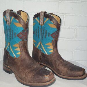 Rare Vintage Paul Brodie X Pendleton Western Boots Size 7